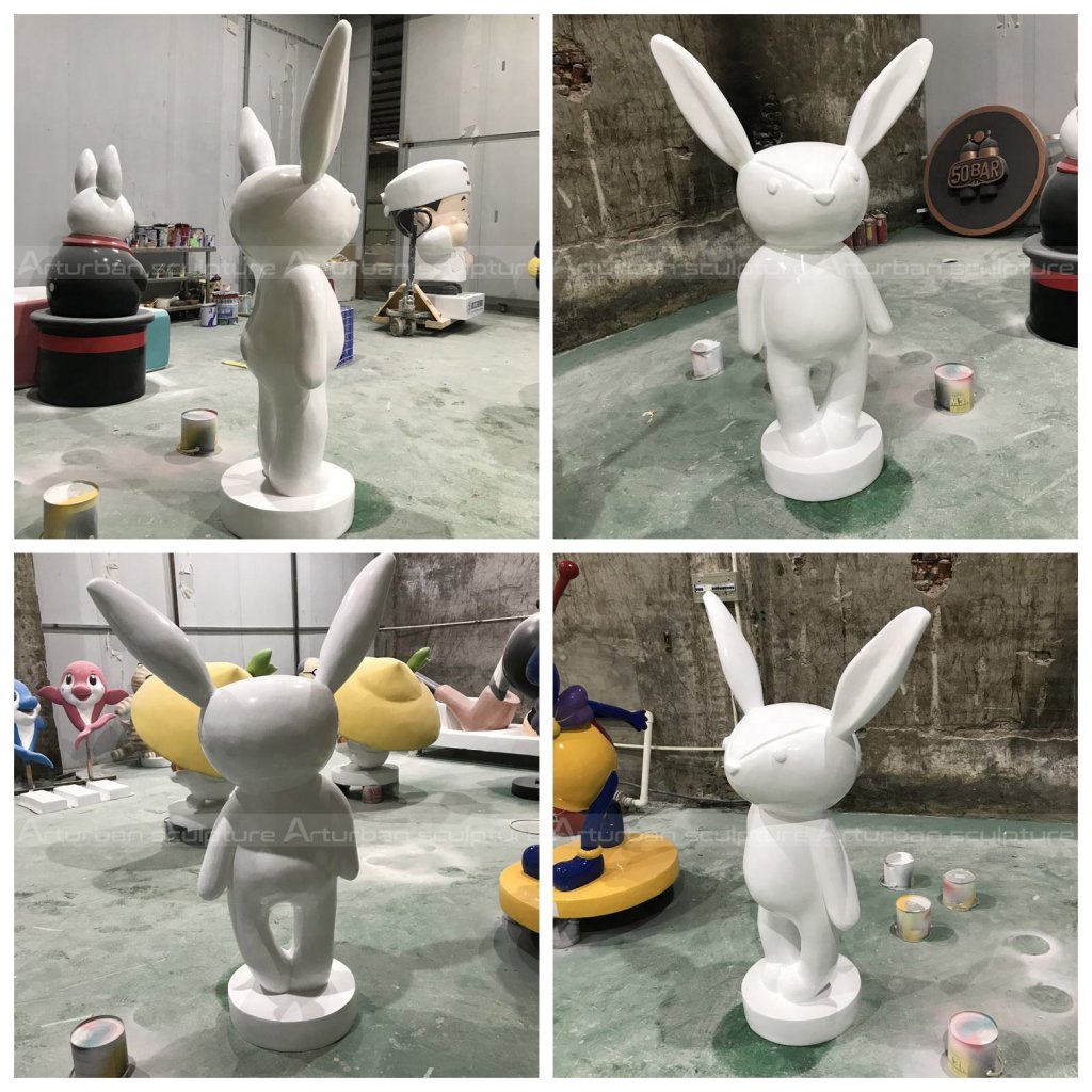 standing rabbit statue