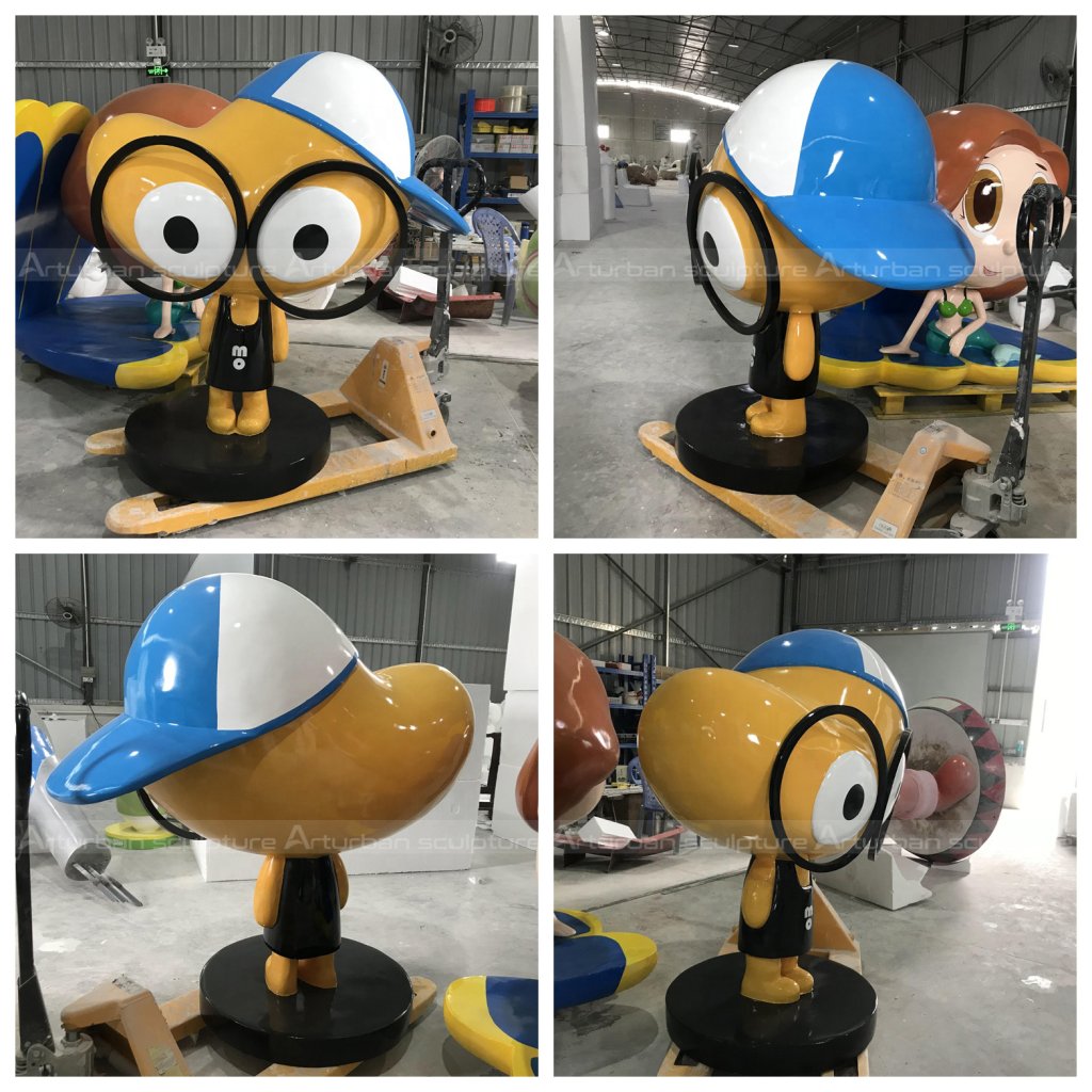 cartoon characters statues