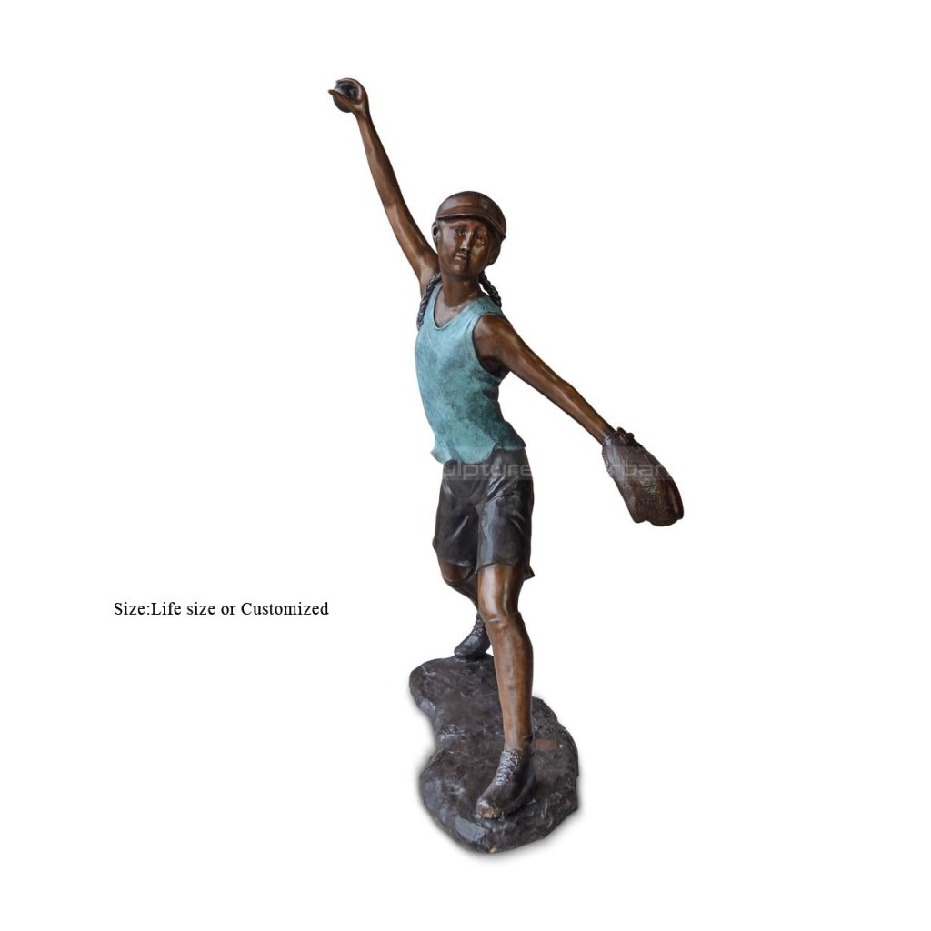 baseball girl sculpture