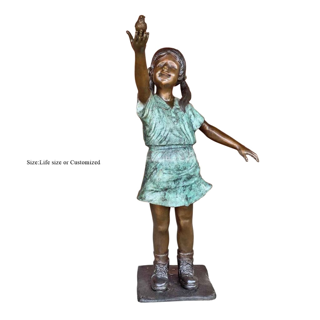 little girl garden statues