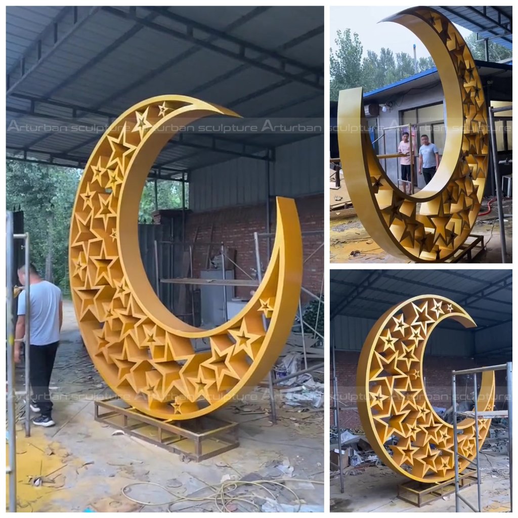 giant moon sculpture