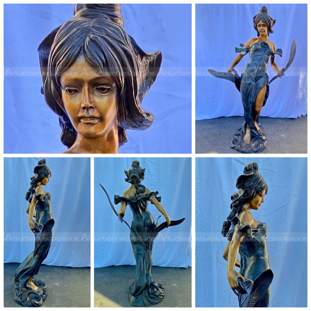 bronze woman sculpture