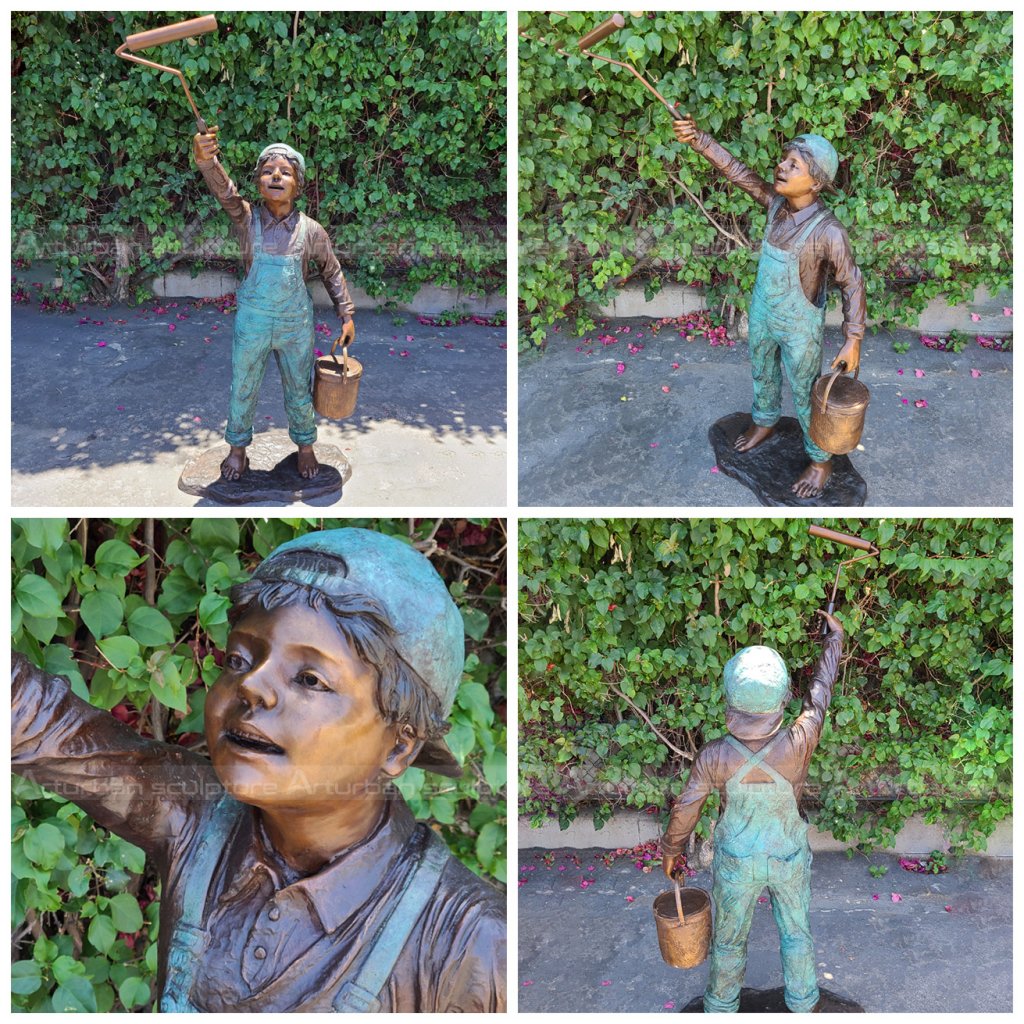 painter boy statue