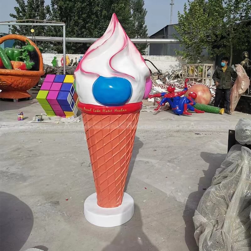 large ice cream cone statue