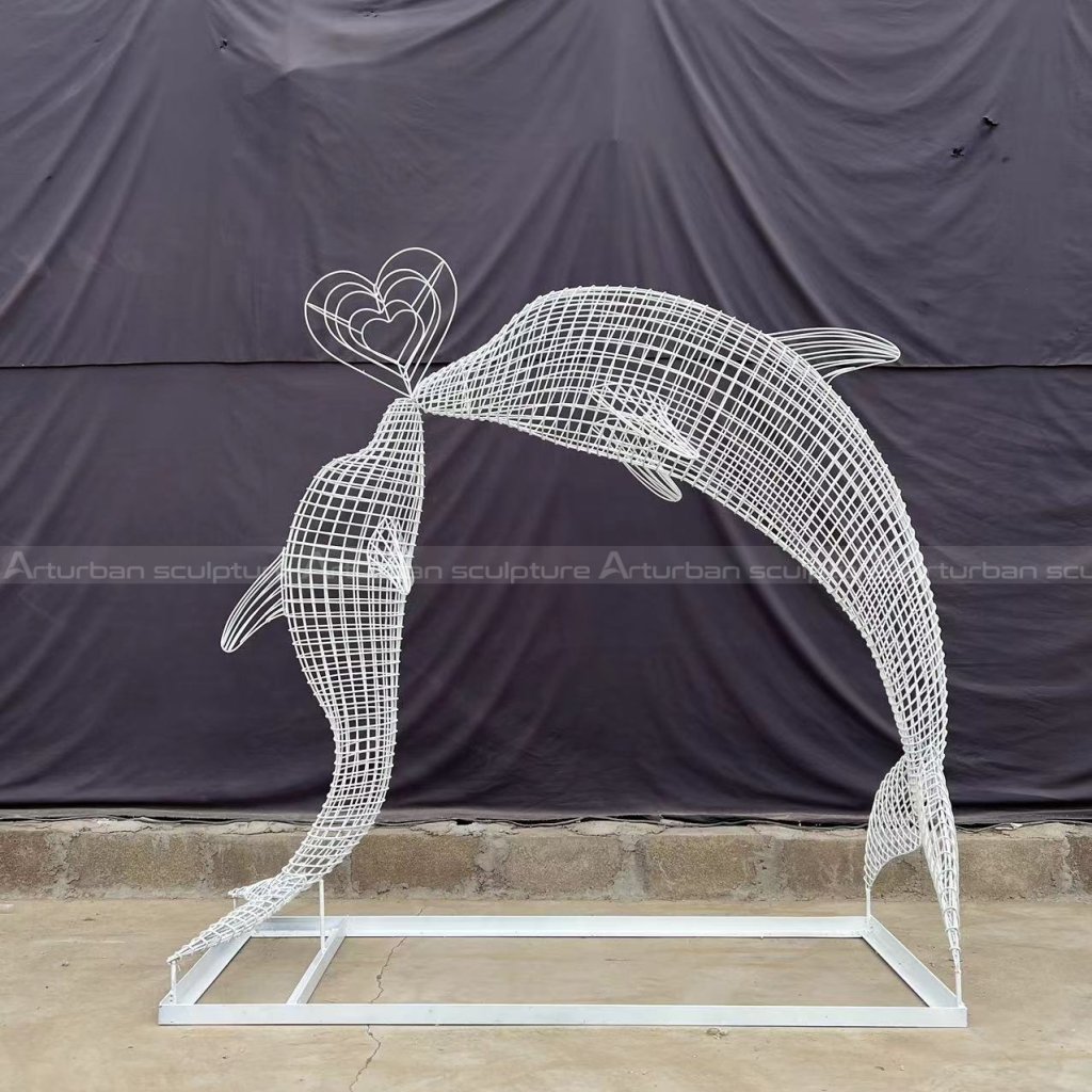 dolphin wire sculpture