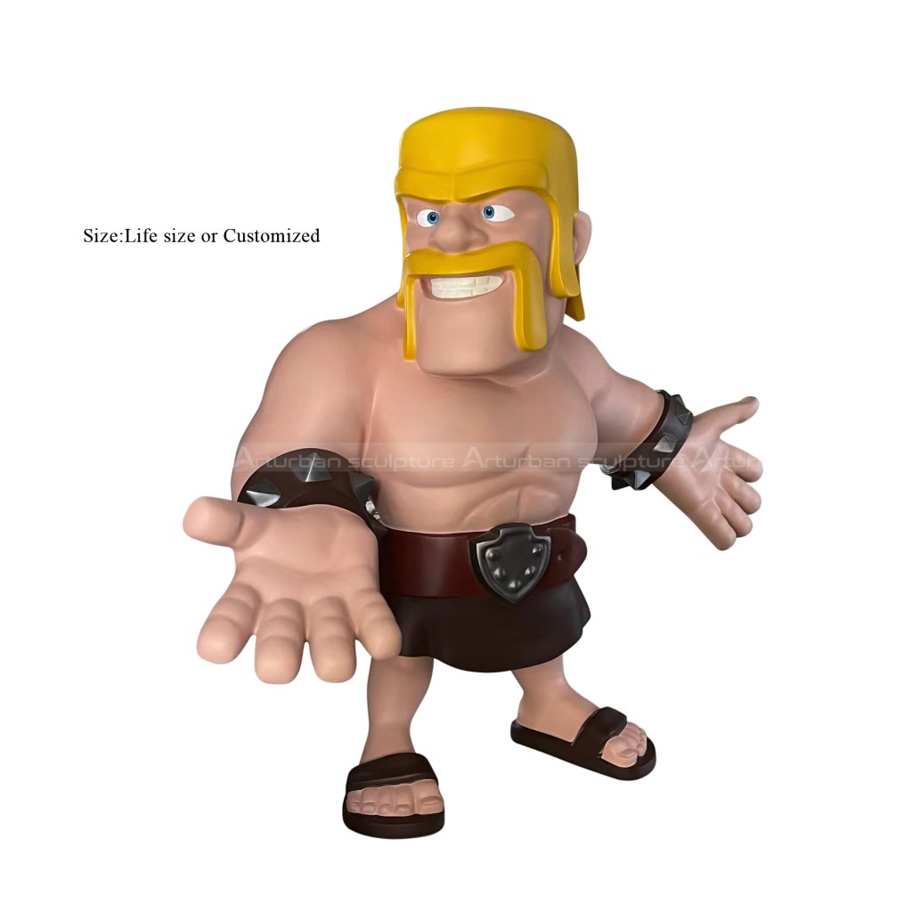 clash of clans barbarian statue