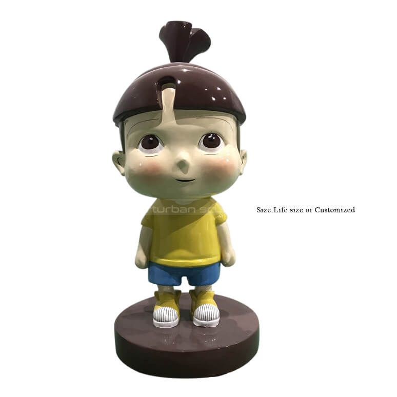 cartoon girl sculpture