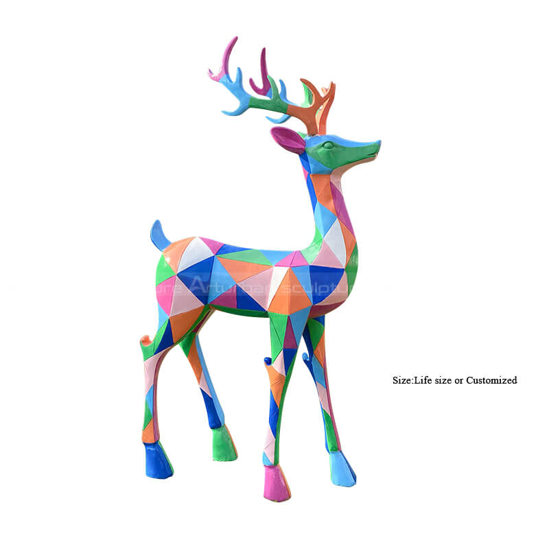 geometric deer sculpture