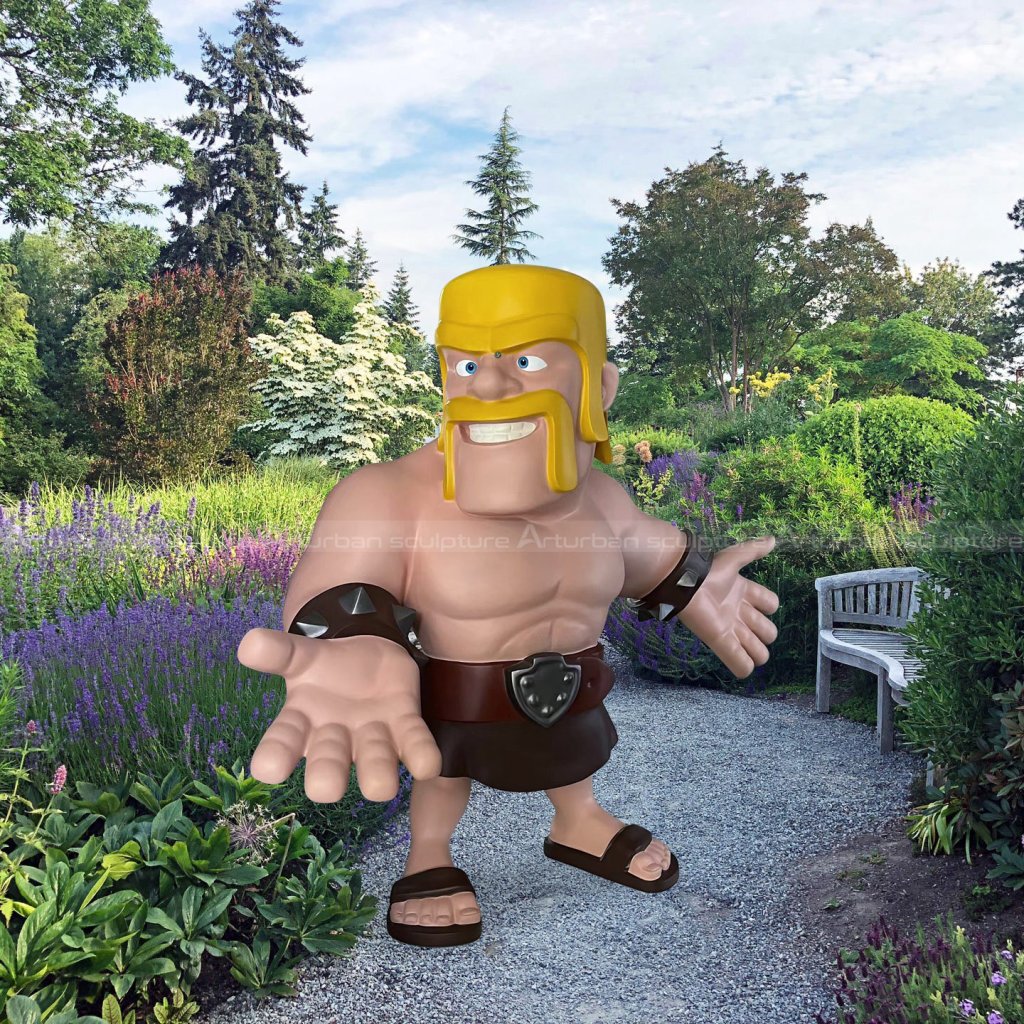 clash of clans barbarian statue