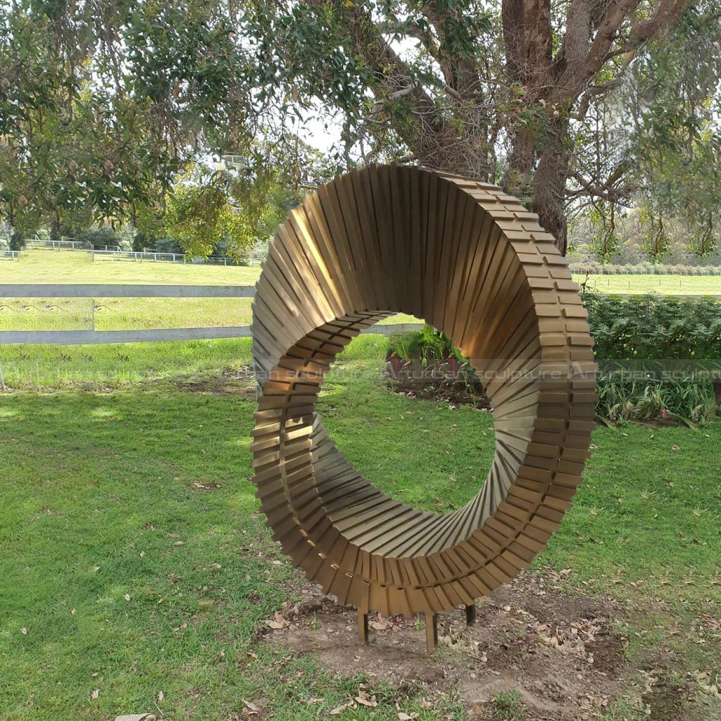 stainless steel modern sculpture