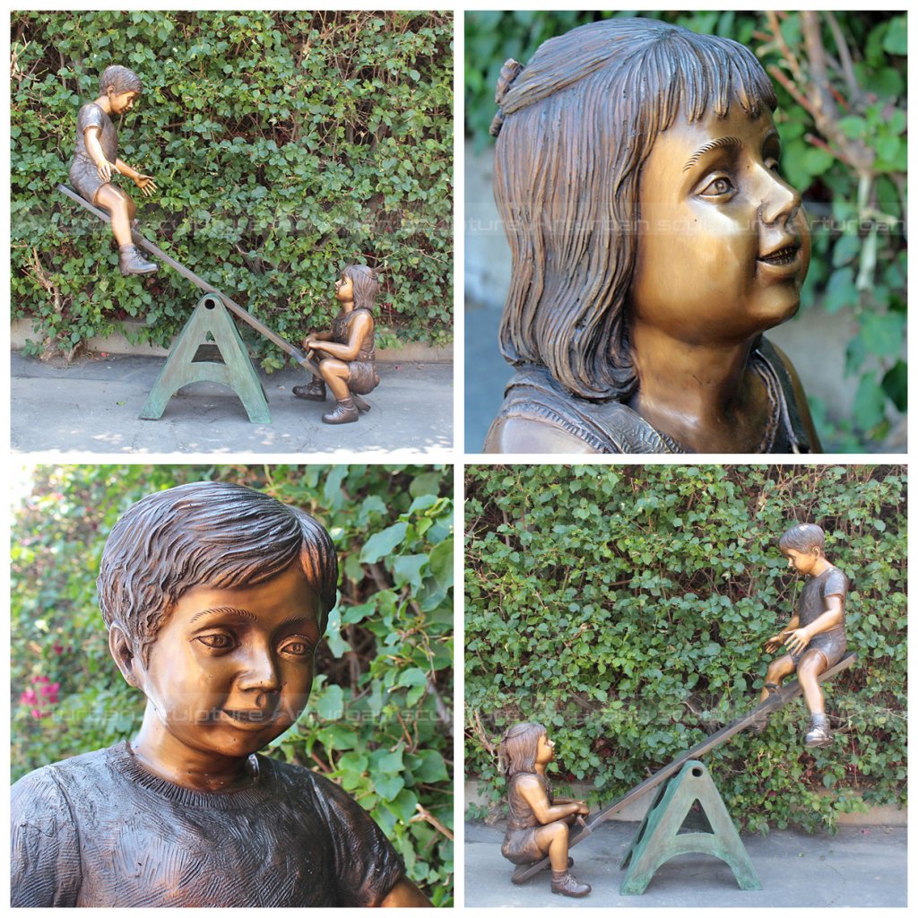 Children on Seesaw statue