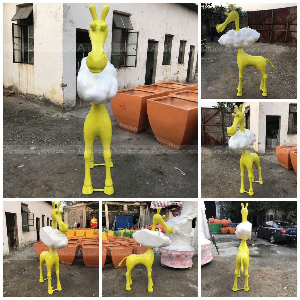 resin donkey statue