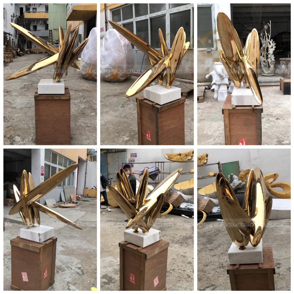 abstract metal outdoor sculpture