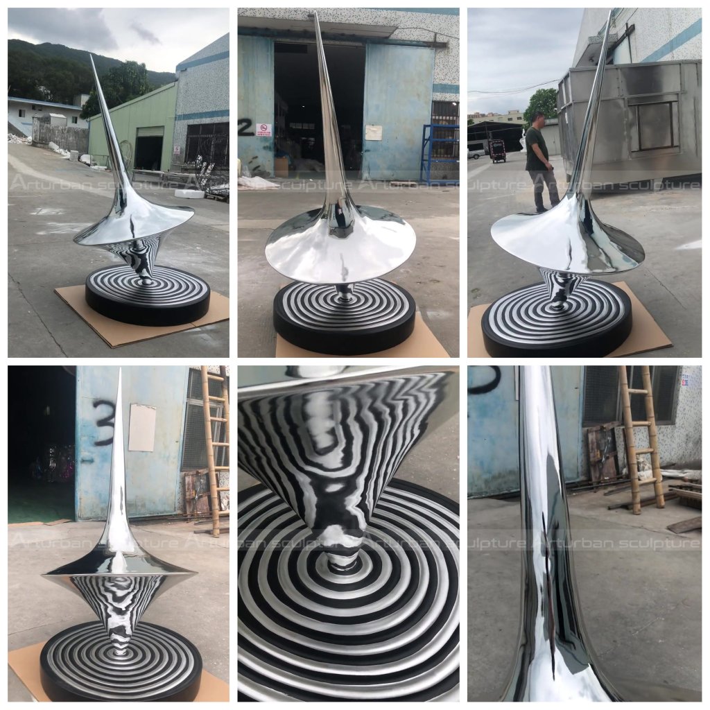 stainless steel garden art