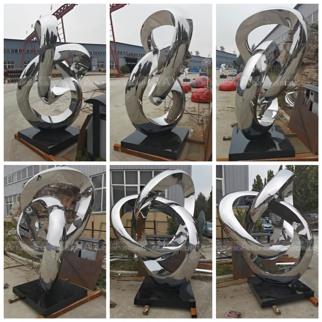 outdoor stainless steel sculpture