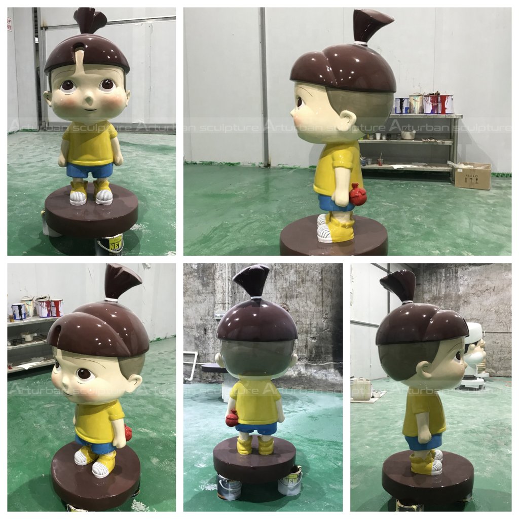 cartoon girl sculpture