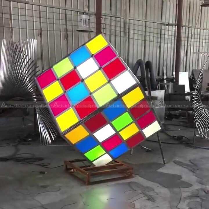 rubix cube sculpture