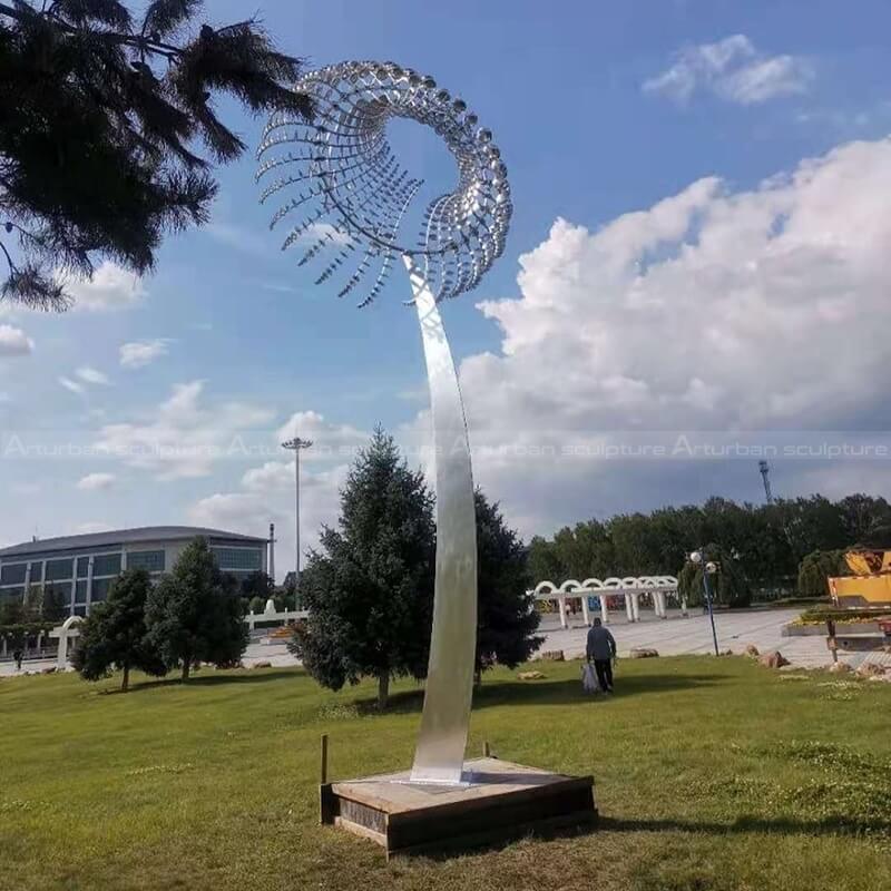 stainless steel kinetic wind sculpture