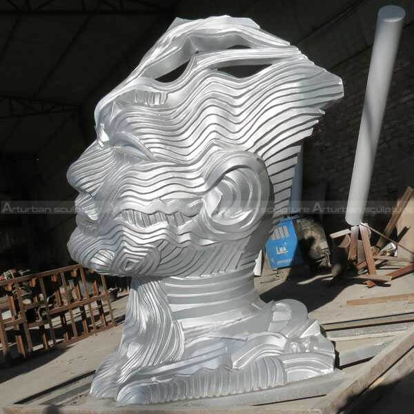 abstract human face sculpture