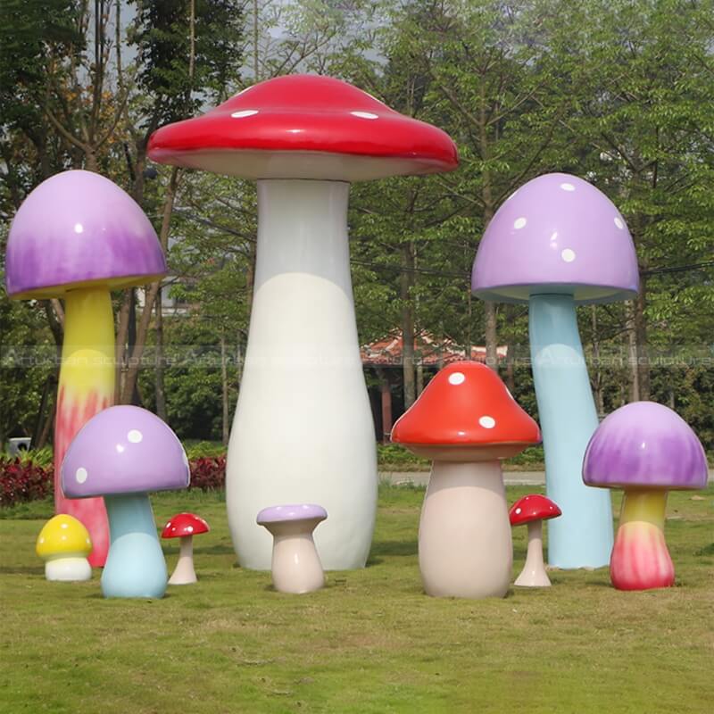 outdoor mushroom statues