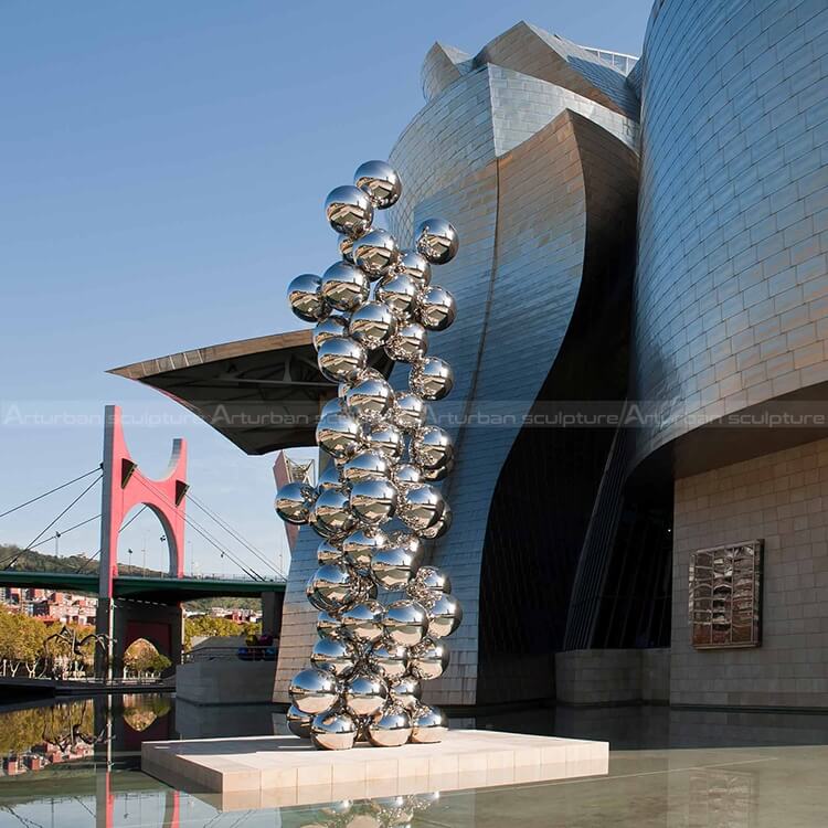 stainless steel ball sculpture