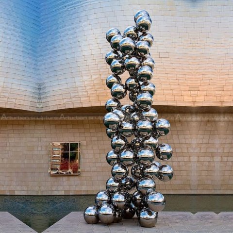 stainless steel ball sculpture