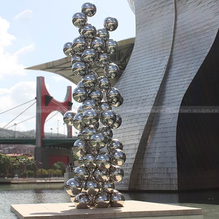 stainless steel ball sculpture