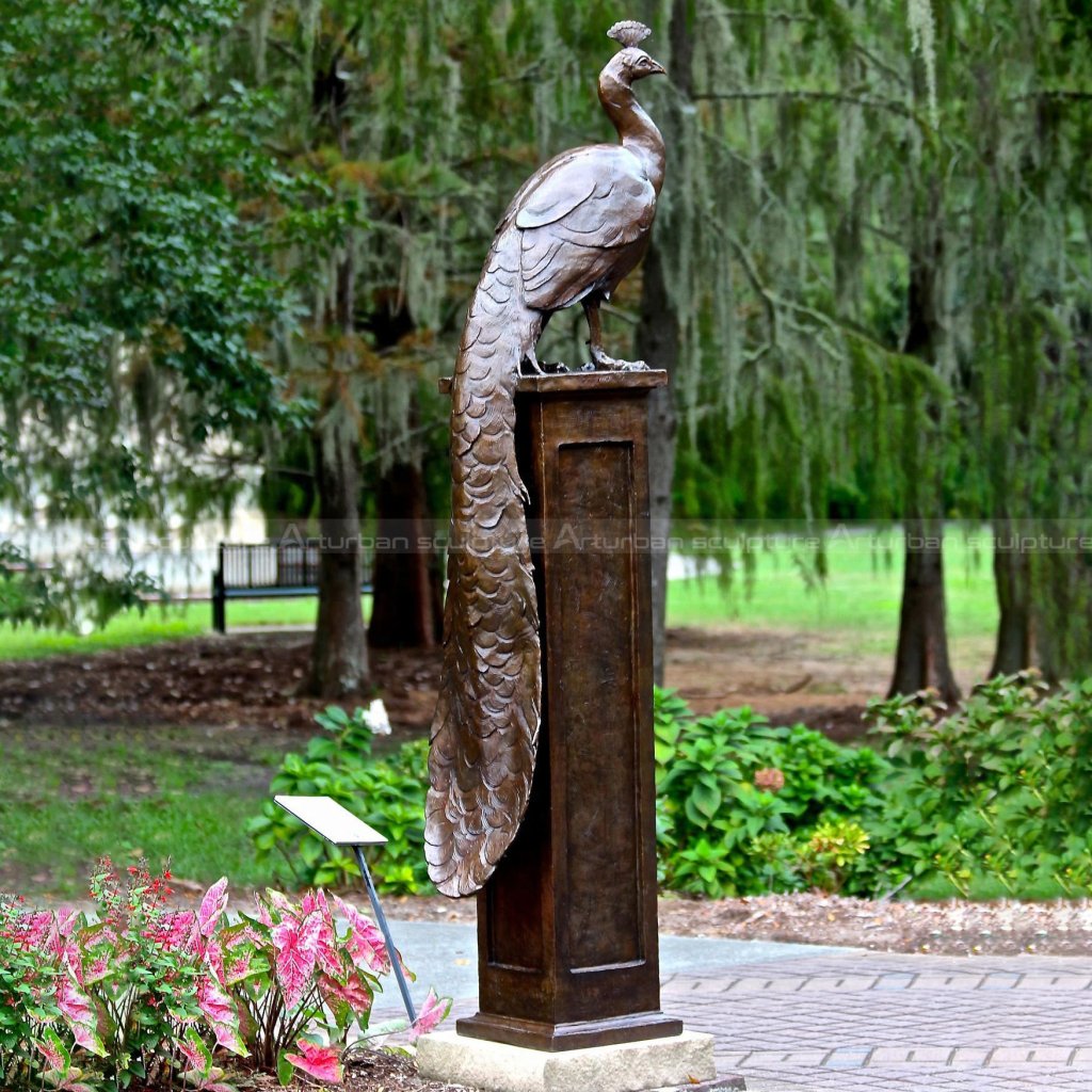 life size peacock statue