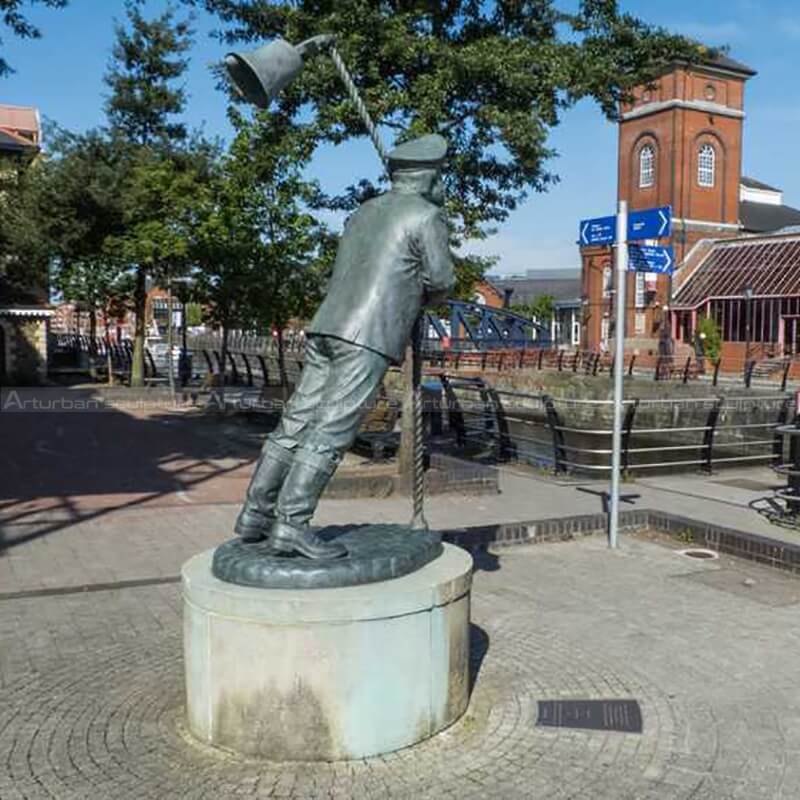 outdoor sea captain statue