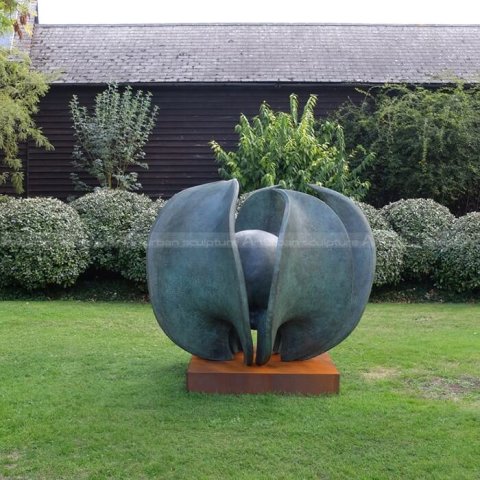 bronze flower sculpture