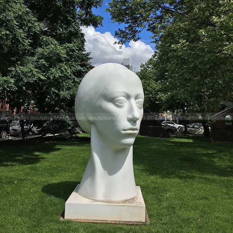 female statue head