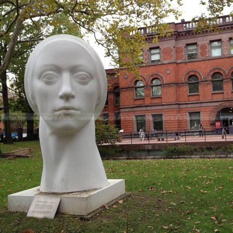 female statue head