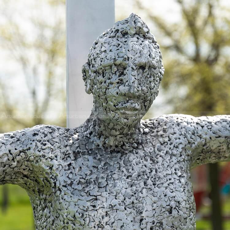 silver man sculpture