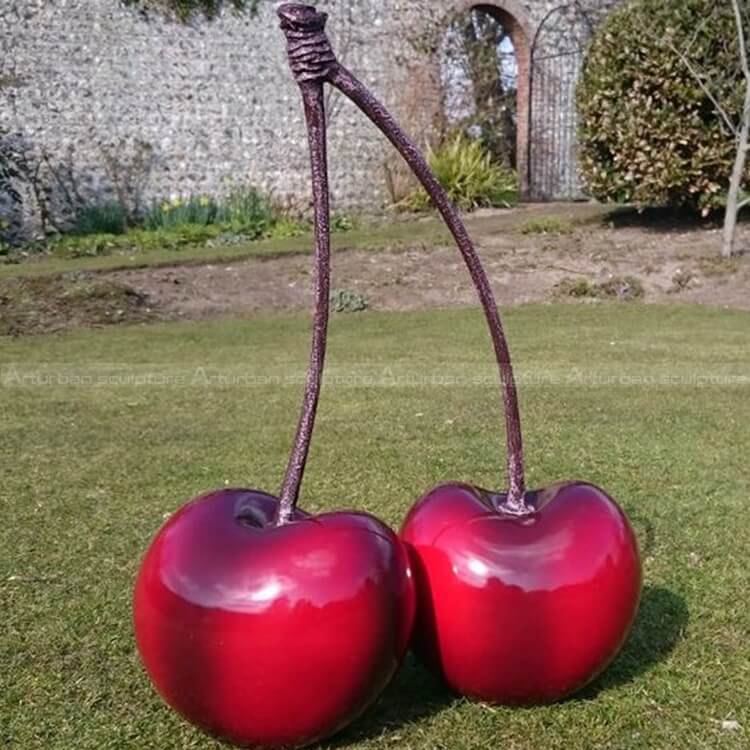 large cherry statue