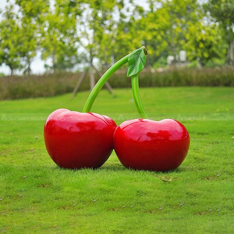 large cherry statue