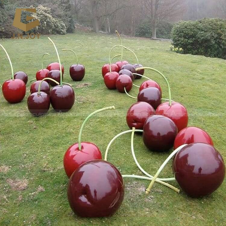 large cherry statue