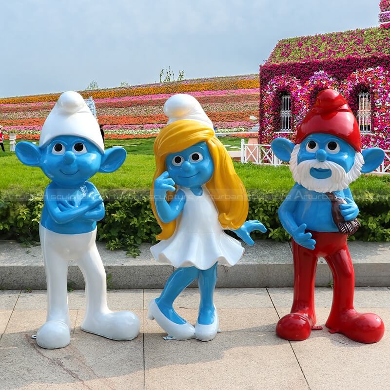 smurf garden statues