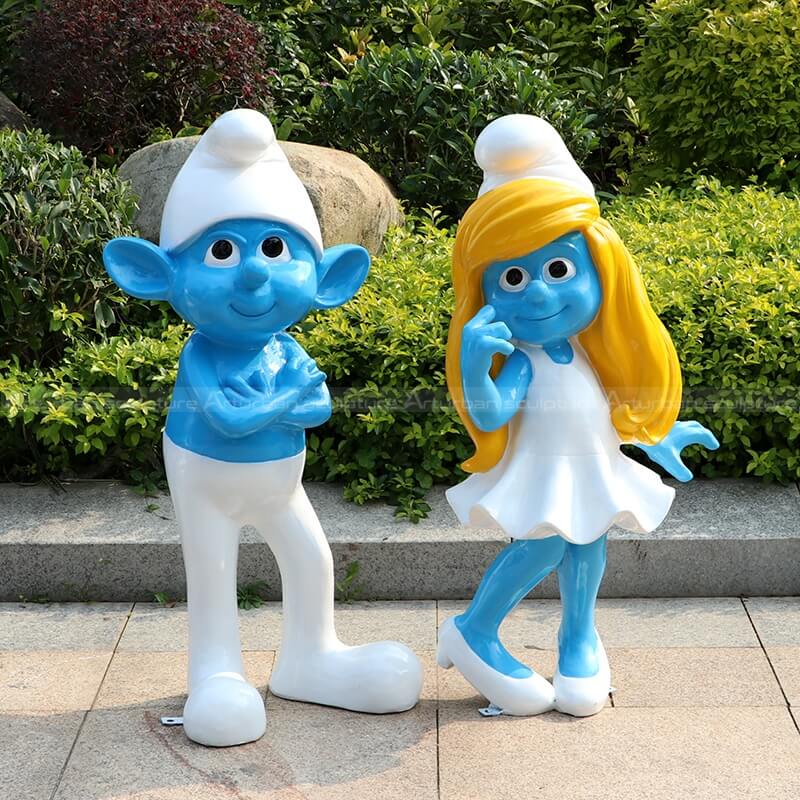 smurf garden statues