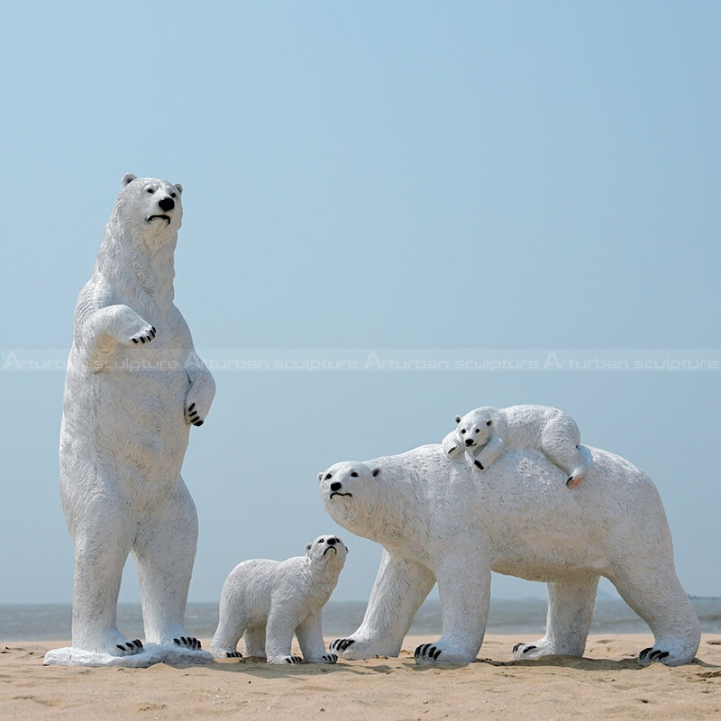 polar bear garden statue