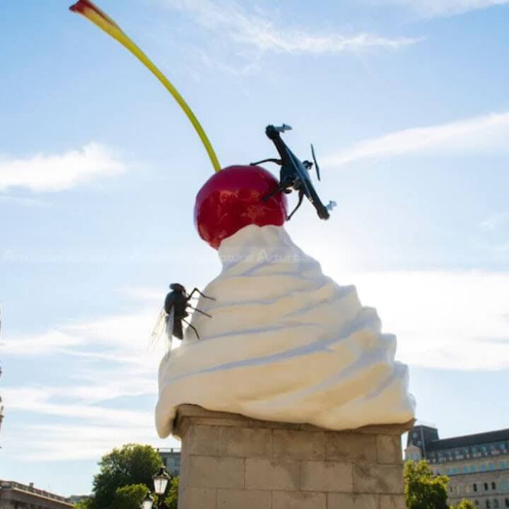 whipped cream sculpture