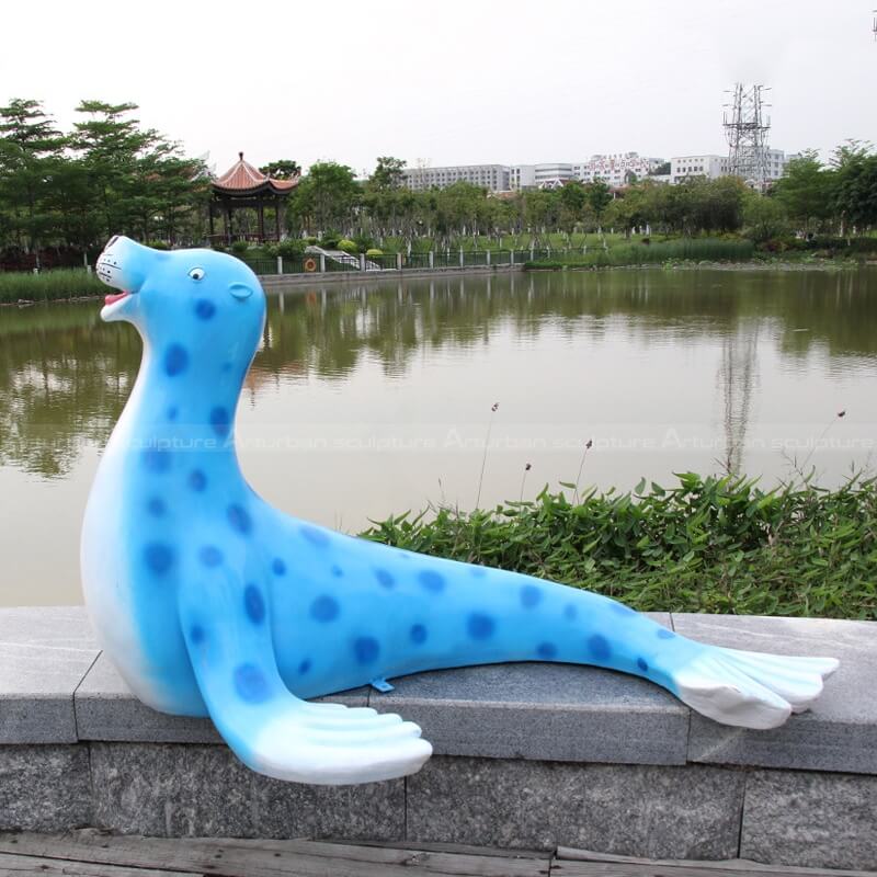 seal garden statue