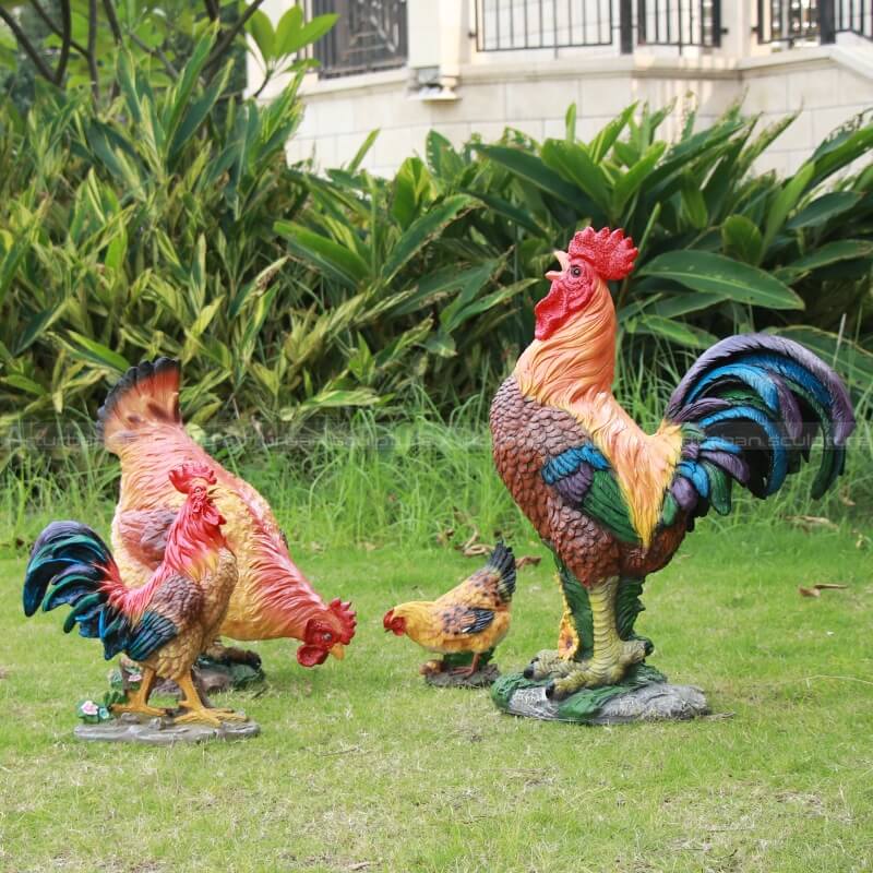 rooster garden ornament