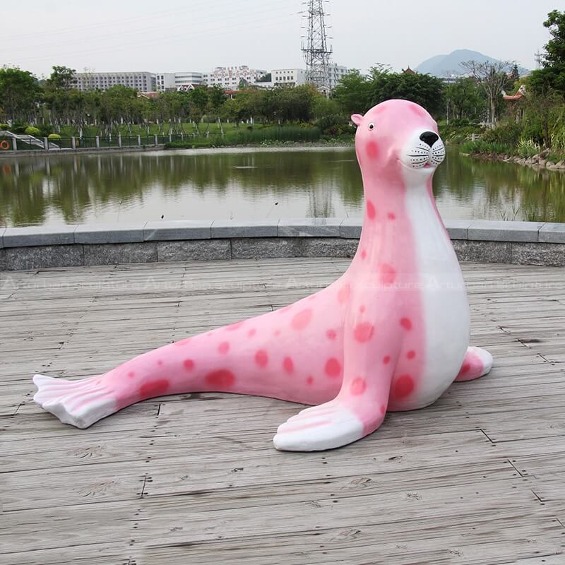 seal garden statue