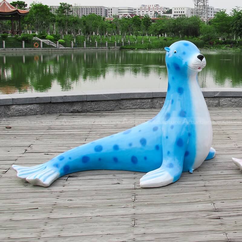 seal garden statue