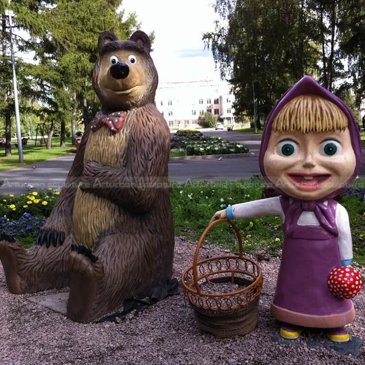 masha and the bear statue