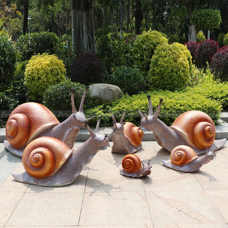 outdoor snail statue