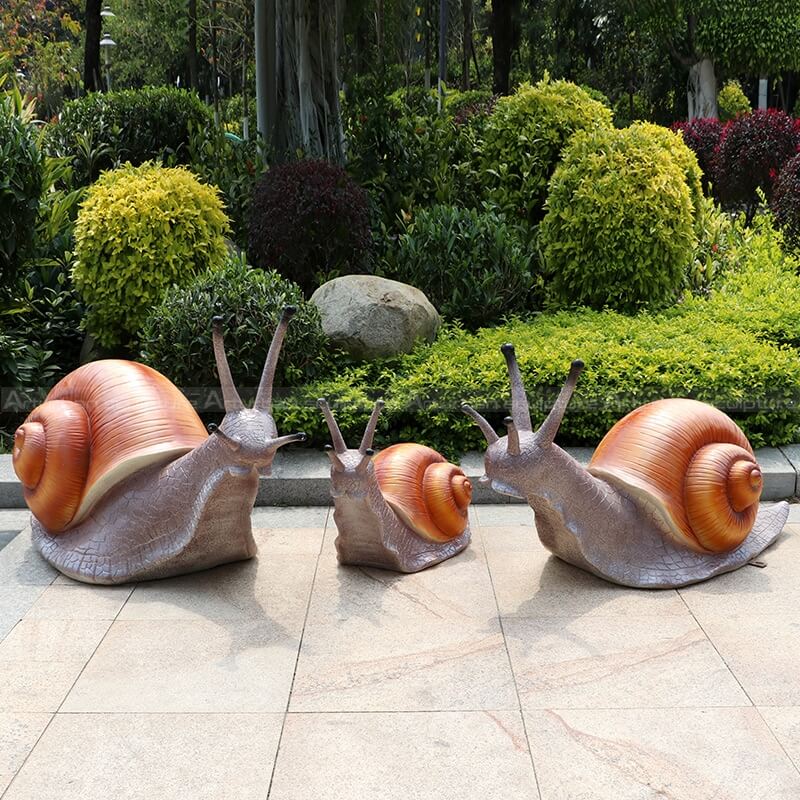 outdoor snail statue