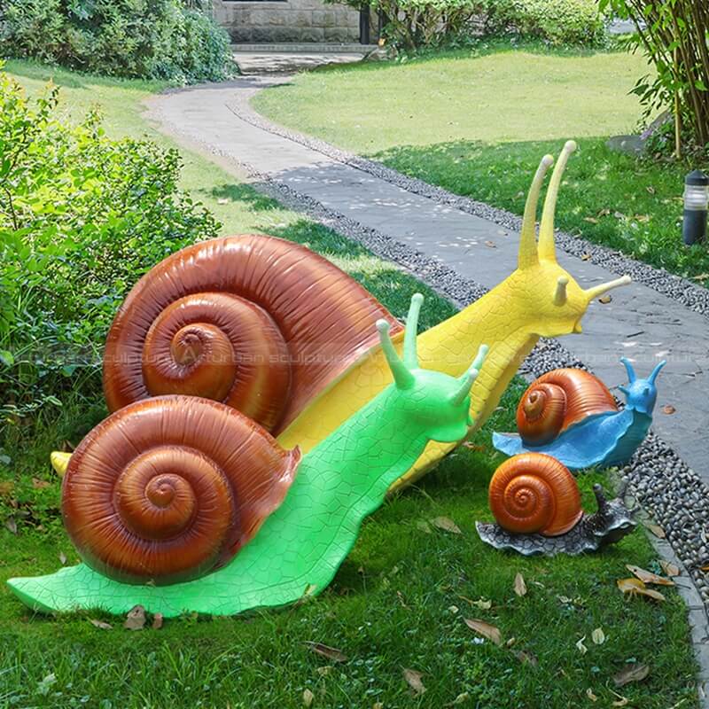 outdoor snail statue