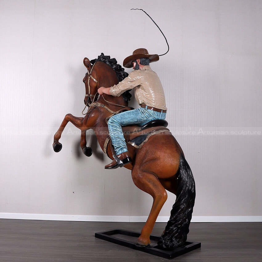 cowboy on horse statue