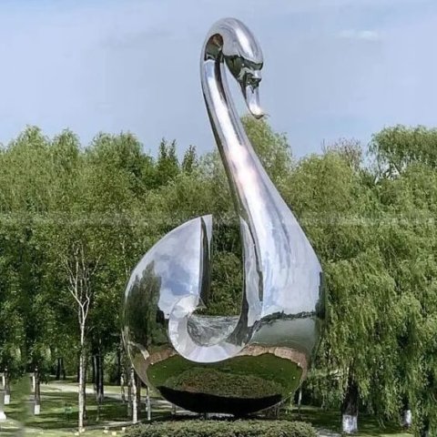 abstract swan sculpture